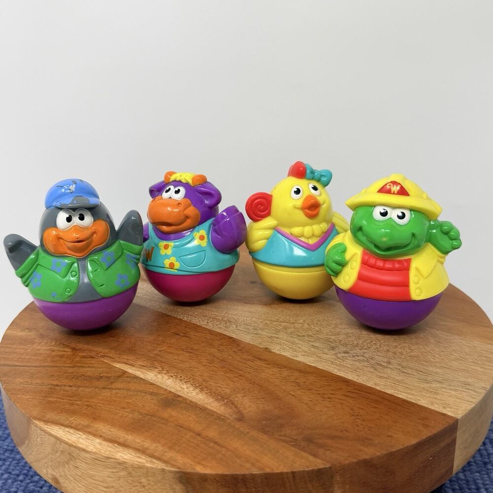Lot Of 4 Vintage Playskool 2003 Weebles Wobble-See Pictures